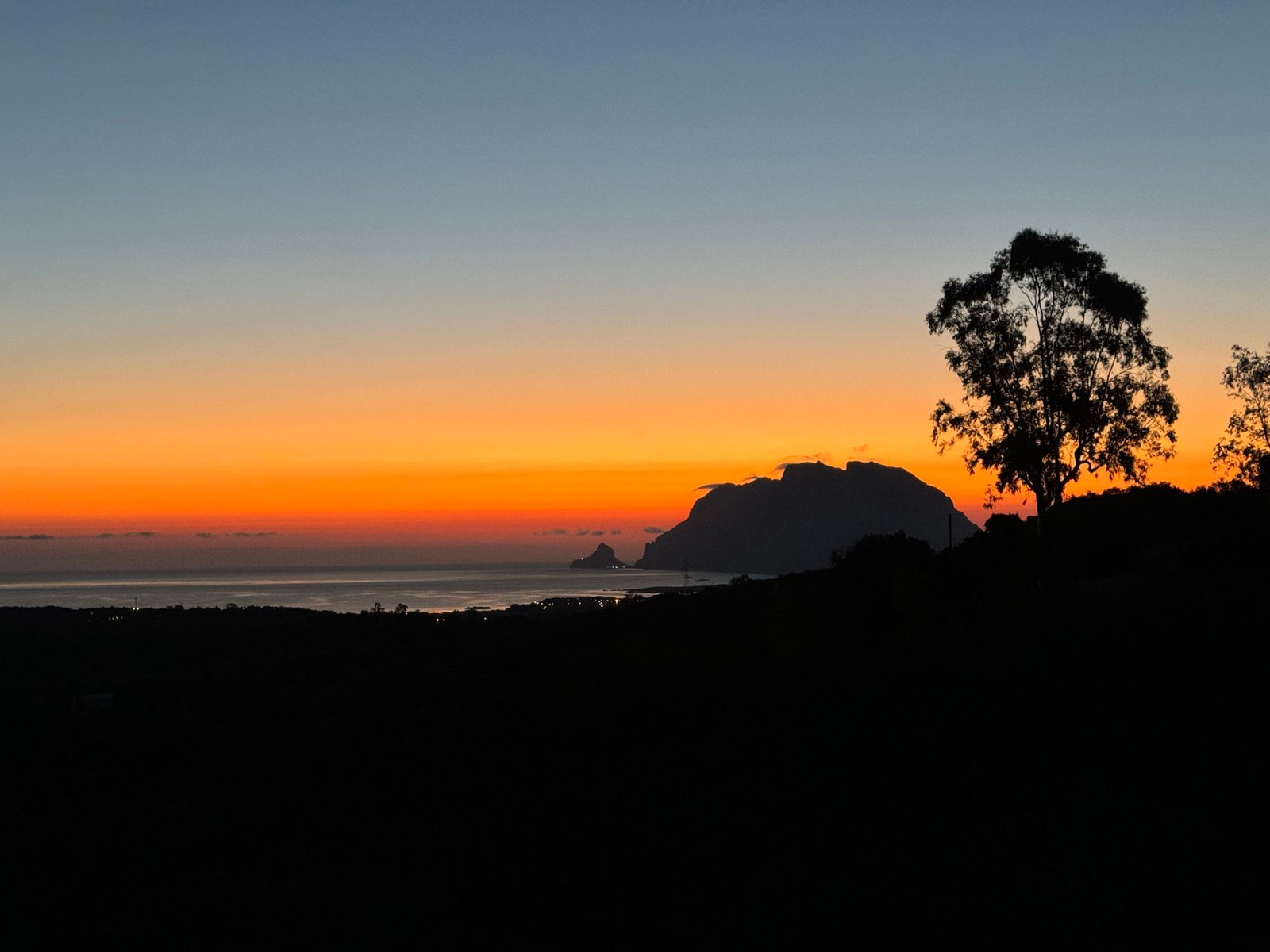Sunrise view over Tavolara from the villa